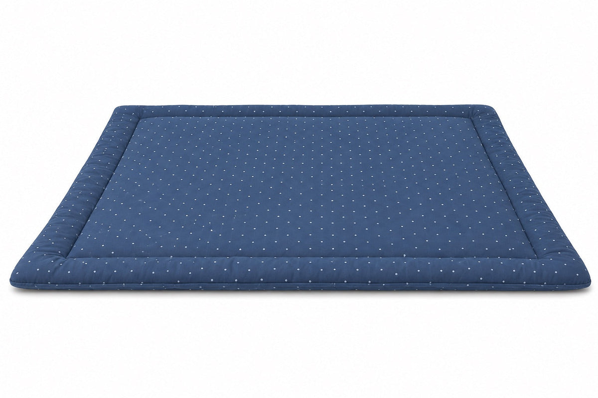 Denim Dot Padded Baby Play Mat — Little Mae & Co