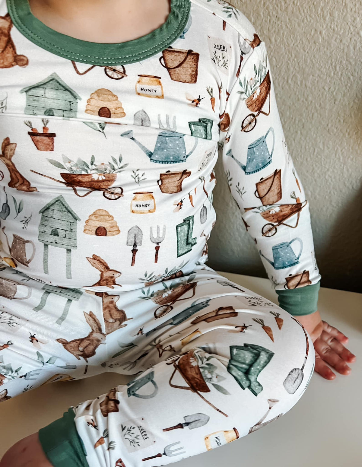 Cottontail Garden 2pc Bamboo Pajamas — Little Joy Co.