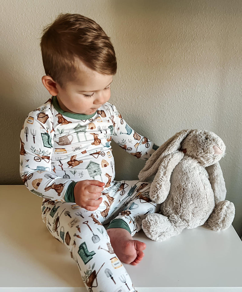 Cottontail Garden 2pc Bamboo Pajamas — Little Joy Co.