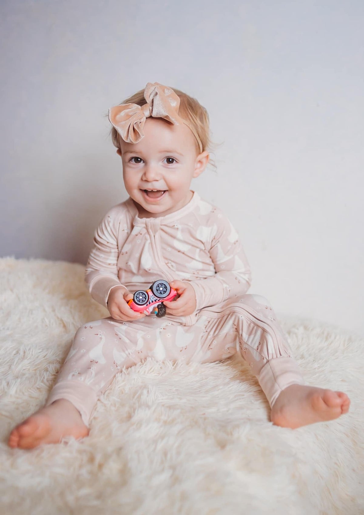 Silly Goose on the Loose Bamboo Zippy Romper — Little Joy Co.