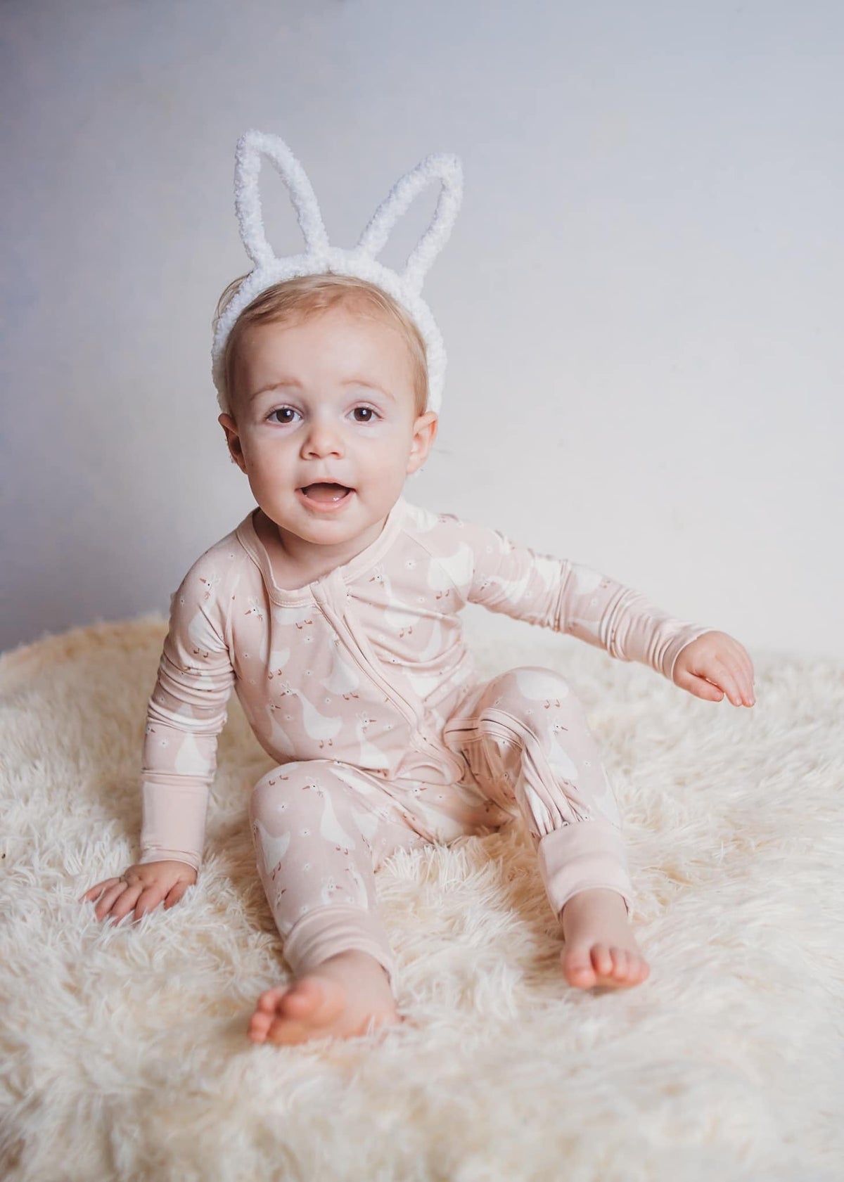 Silly Goose on the Loose Bamboo Zippy Romper — Little Joy Co.