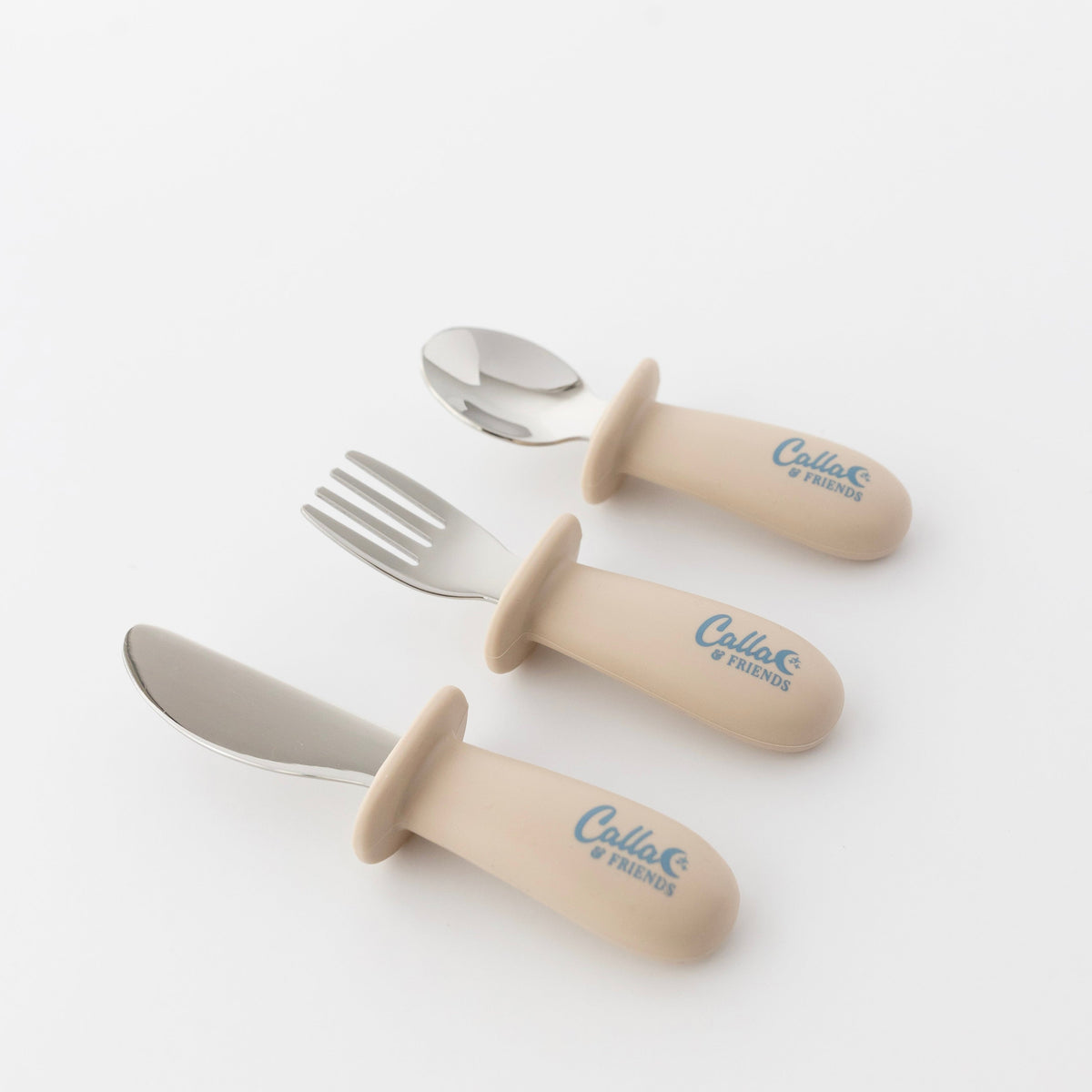 Silicone & Stainless Steel Toddler Utensil Set — Calla and Friends