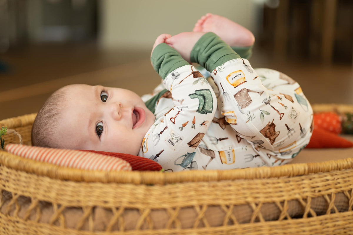 Cottontail Garden Bamboo Zippy Romper — Little Joy Co.