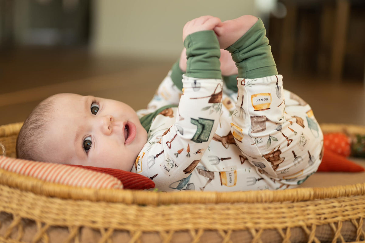 Cottontail Garden Bamboo Zippy Romper — Little Joy Co.