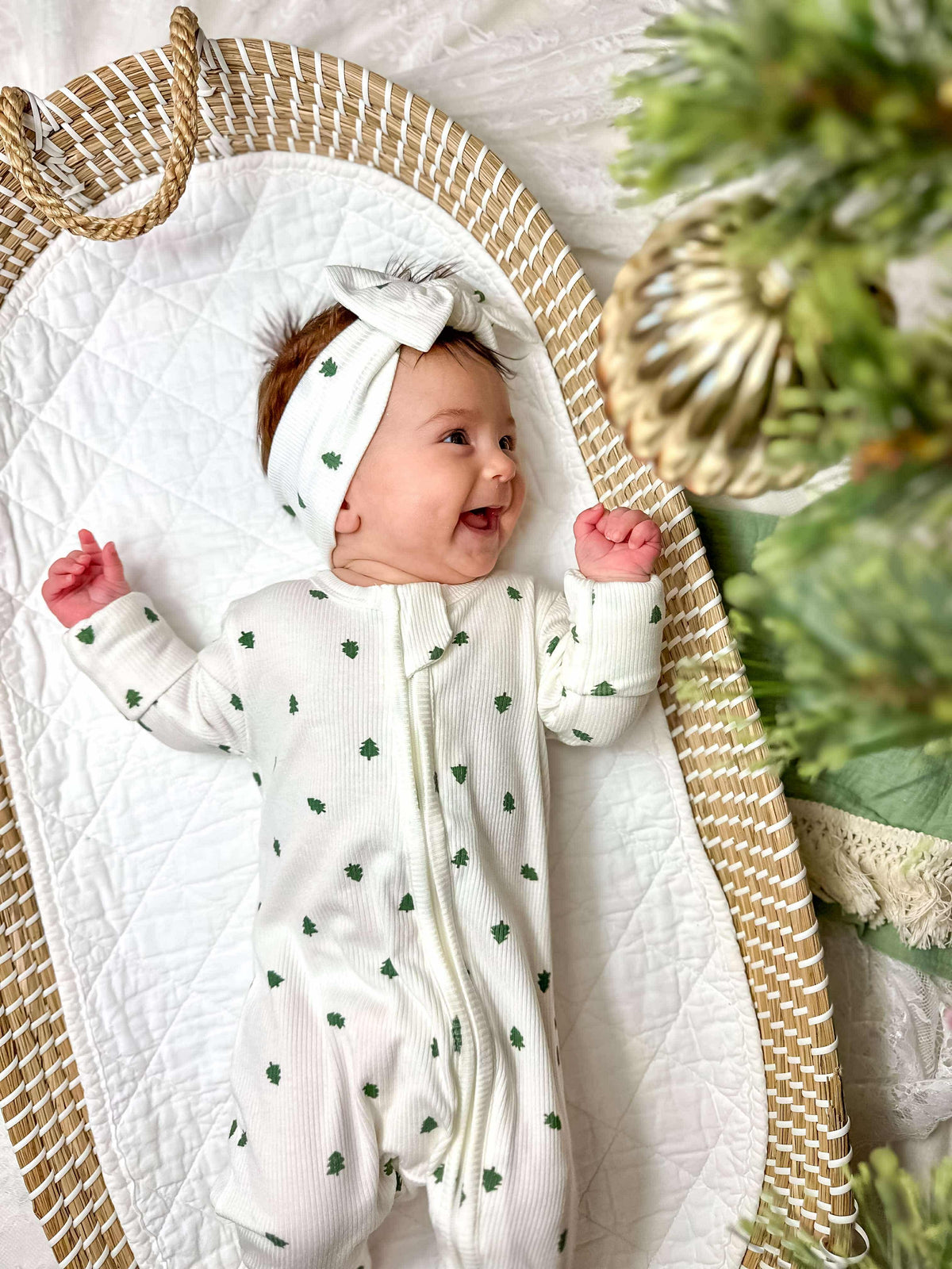 Tiny Trees Ribbed Bamboo Zippy Pajamas — Little Joy Co.