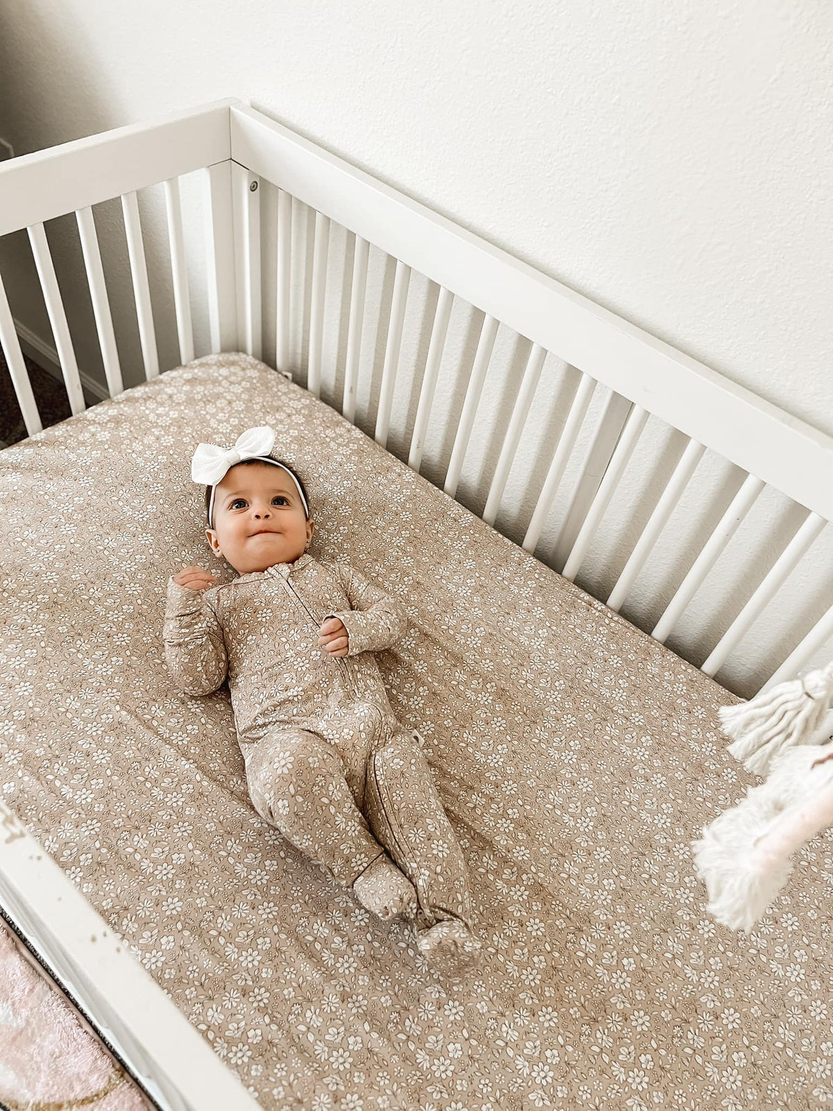 Dainty Ditsy Bamboo Crib Sheet — Little Joy Co.