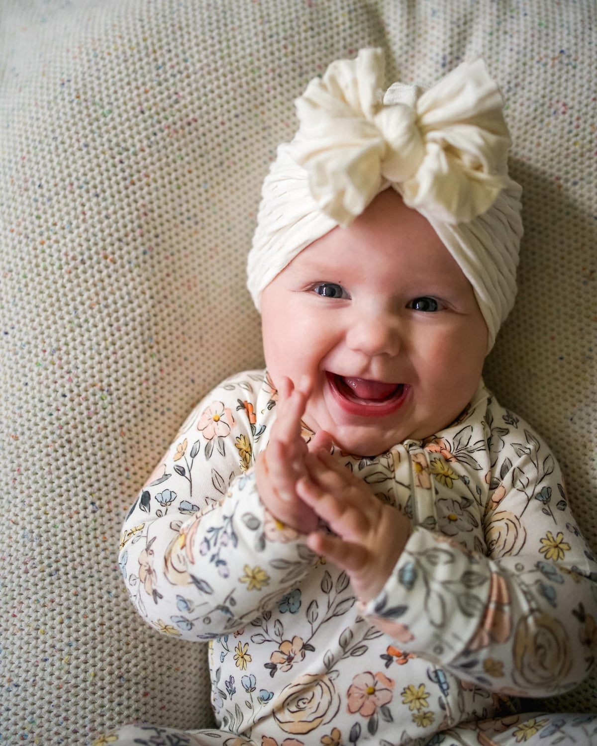 Pastel Petals Modal Zippy Romper — Little Joy Co.