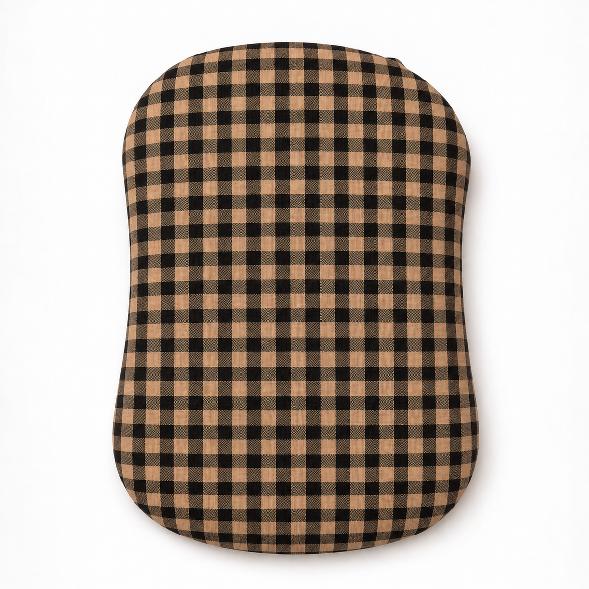 Brown Black Gingham Ruffle Baby Lounger Cover — Little Mae & Co