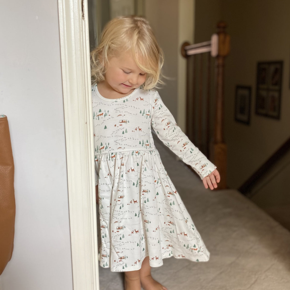 long sleeve twirl dress | into the woods — Finn + Emma