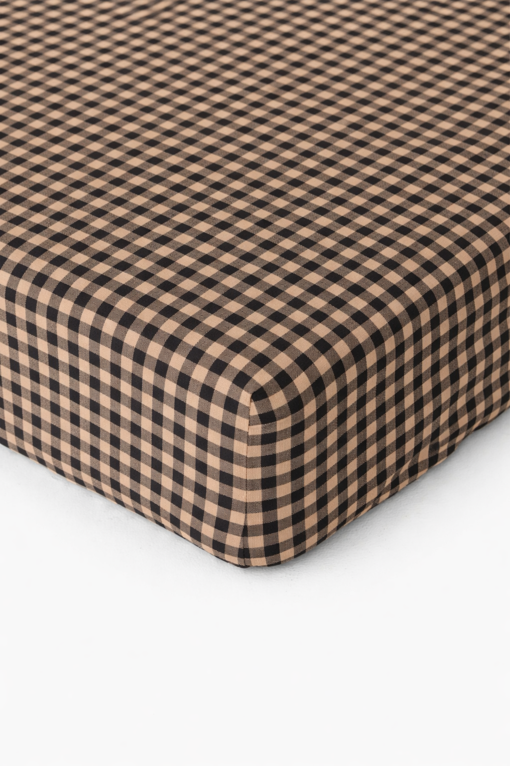 Brown Black Gingham Crib Sheet — Little Mae & Co