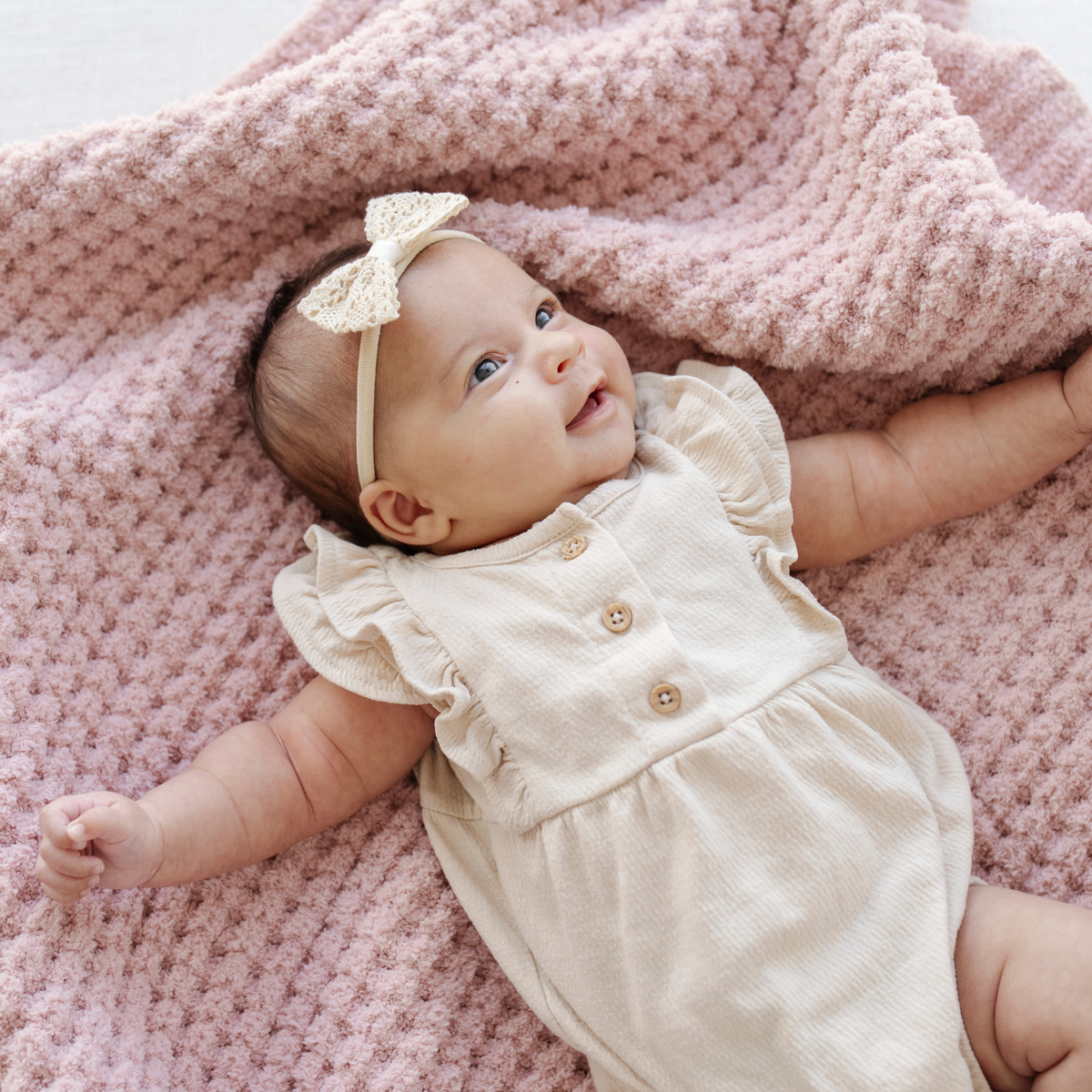 Waffle Knit Receiving Blankets — Saranoni