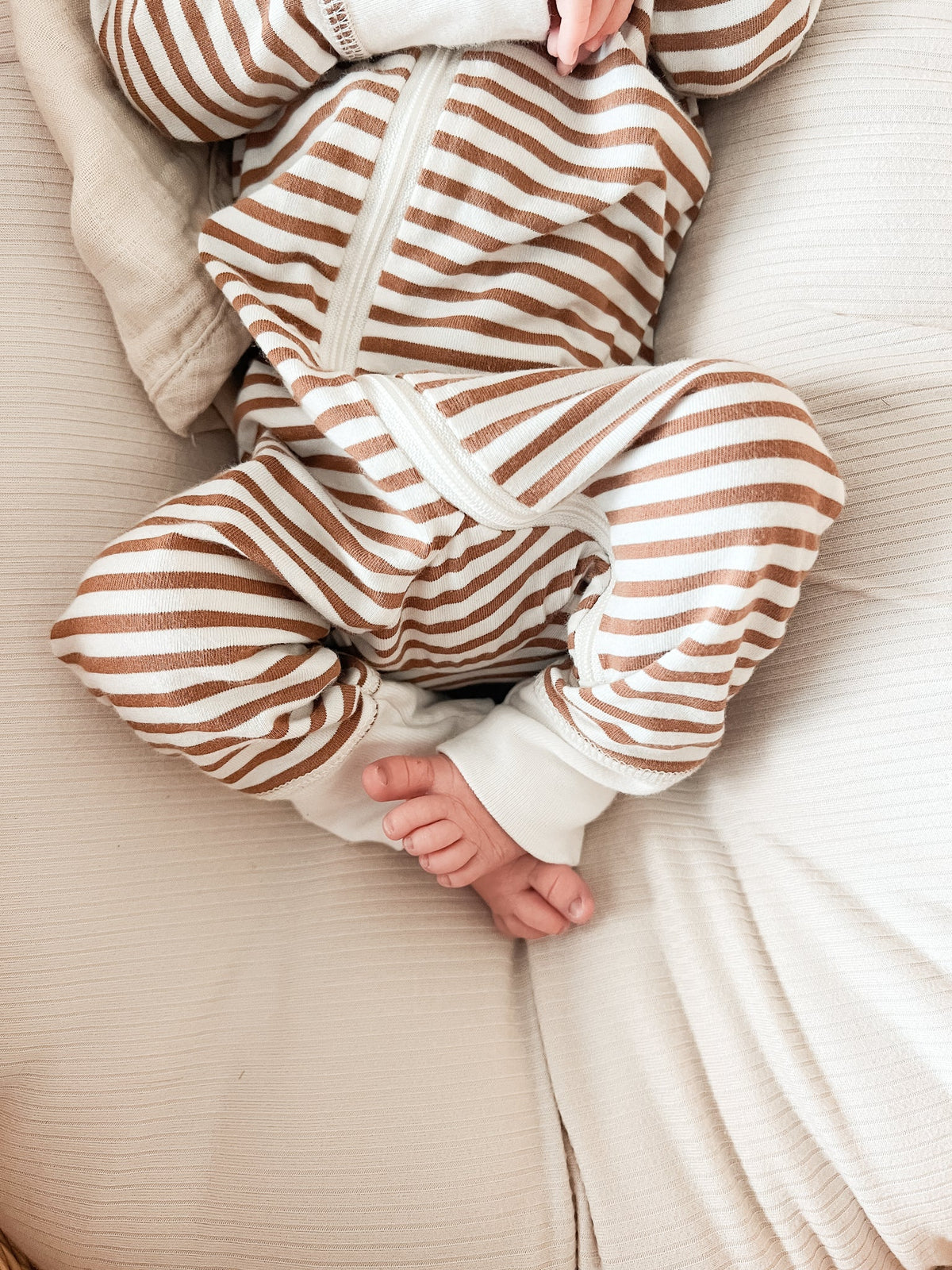 Oat Ribbed Baby Lounger Cover — Little Mae & Co