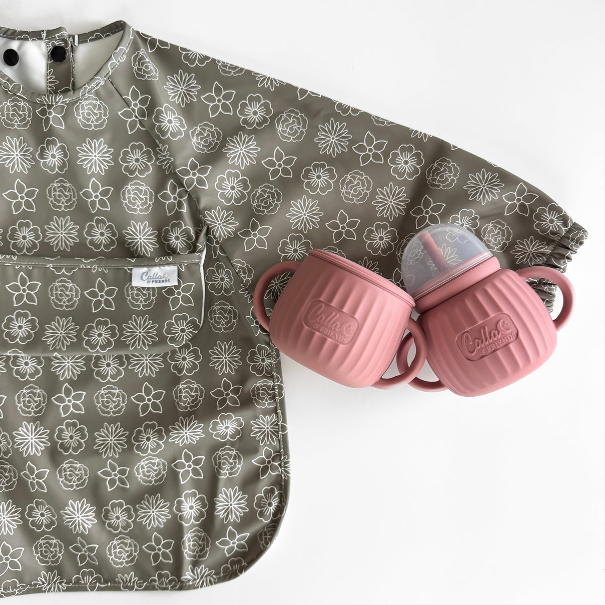 The Grayson Long Sleeve Bib - Blossom — Calla and Friends