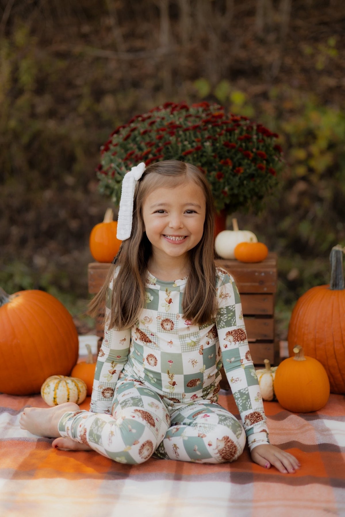 Harvest Hedgehogs 2pc Bamboo Pajamas — Little Joy Co.