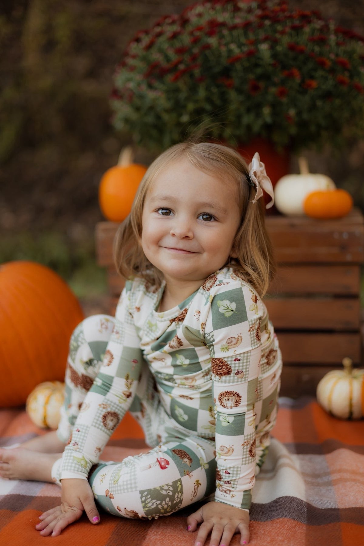 Harvest Hedgehogs 2pc Bamboo Pajamas — Little Joy Co.