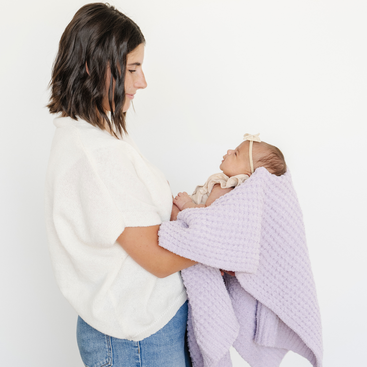 Waffle Knit Receiving Blankets — Saranoni
