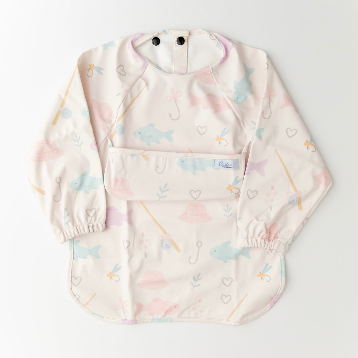 The Grayson Long Sleeve Bib - Lakeside Blooms — Calla and Friends