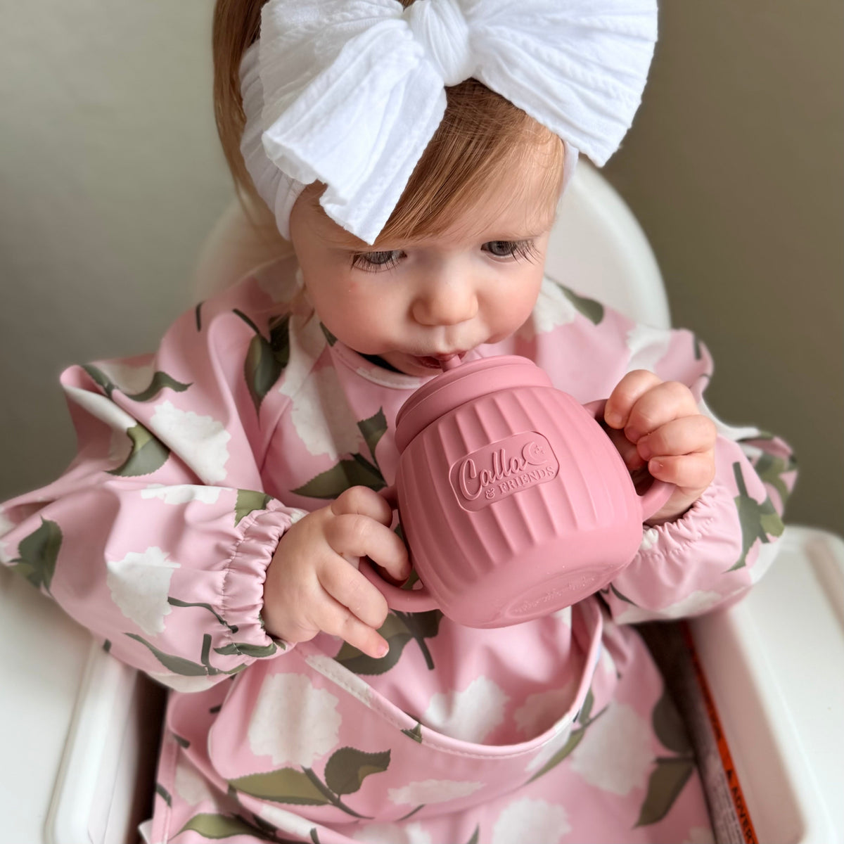The Grayson Long Sleeve Bib - Hydrangeas — Calla and Friends