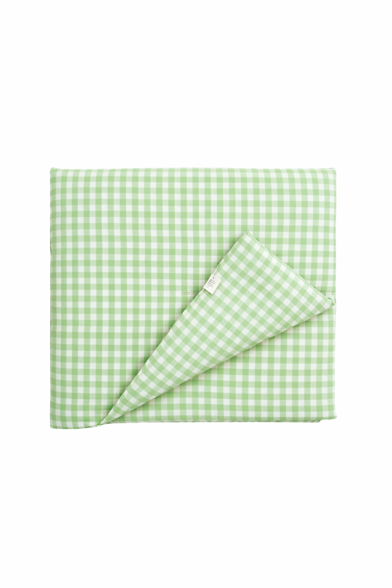 Green Gingham Crib Quilted Blanket — Little Mae & Co