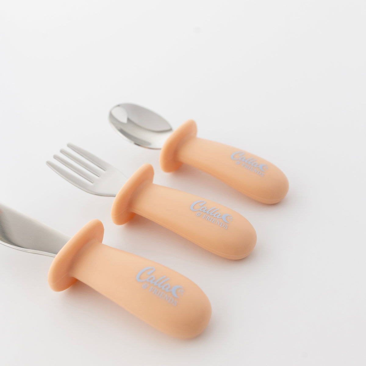 Silicone & Stainless Steel Toddler Utensil Set — Calla and Friends