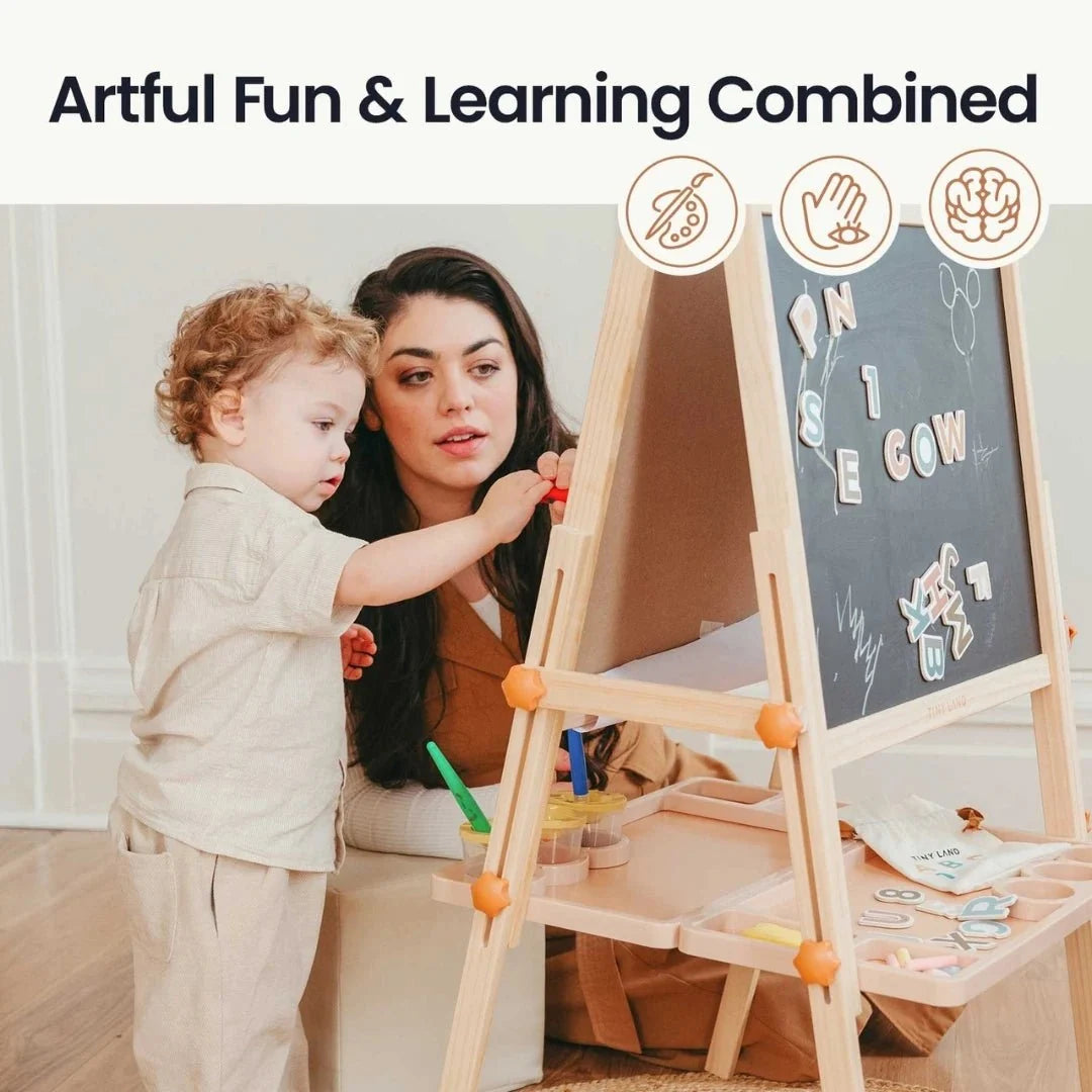 Tiny Land® Caramel Magnitales Easel for Kids — Tiny Land
