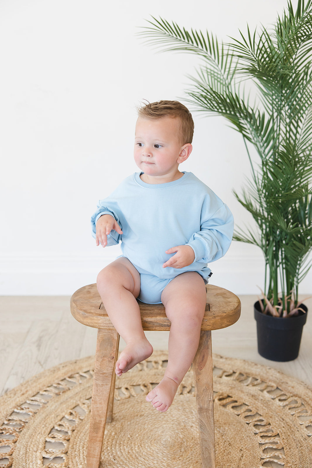 Portorosso Sky - Cloud Terry Bubble Romper — Blush Lotus