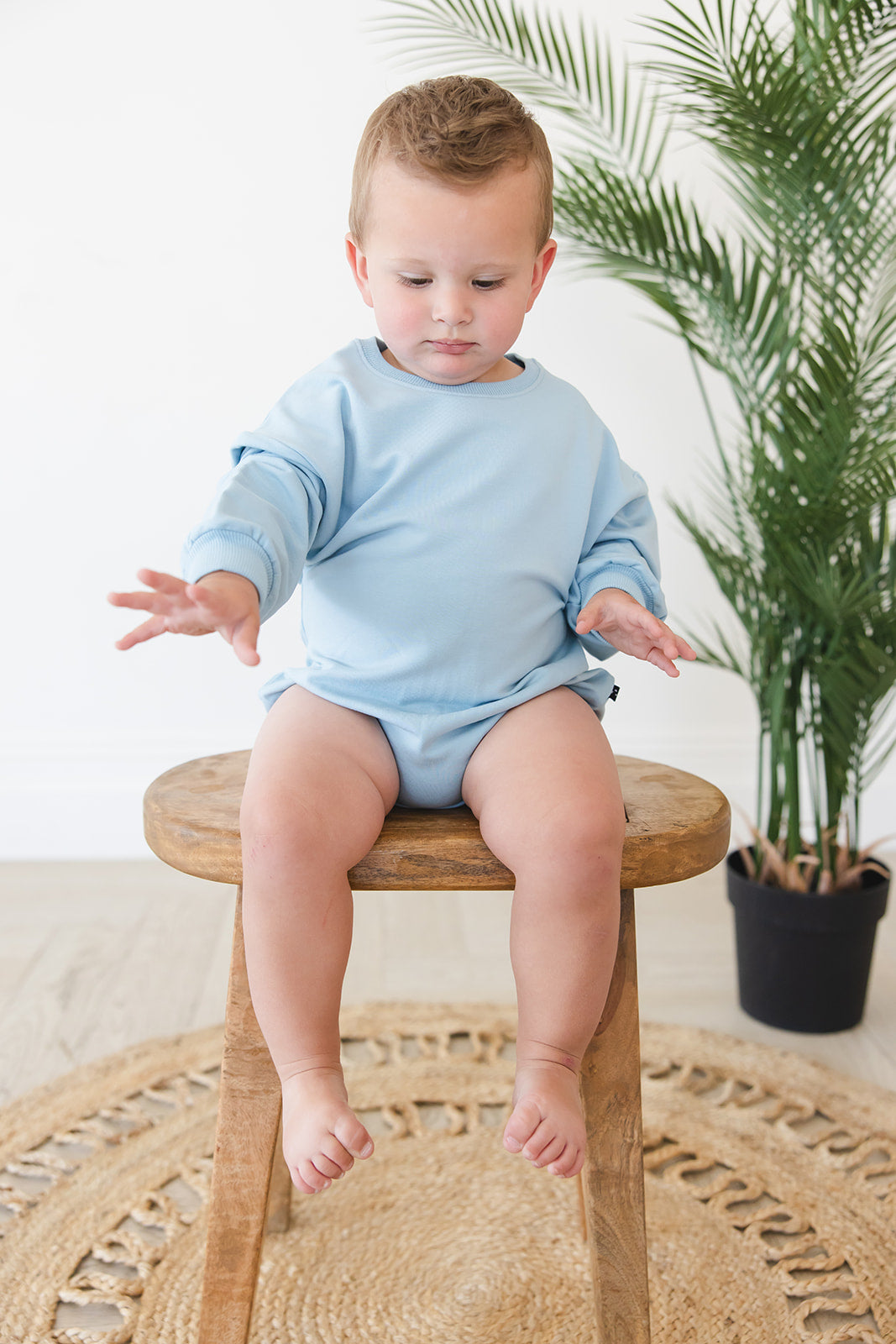 Portorosso Sky - Cloud Terry Bubble Romper — Blush Lotus