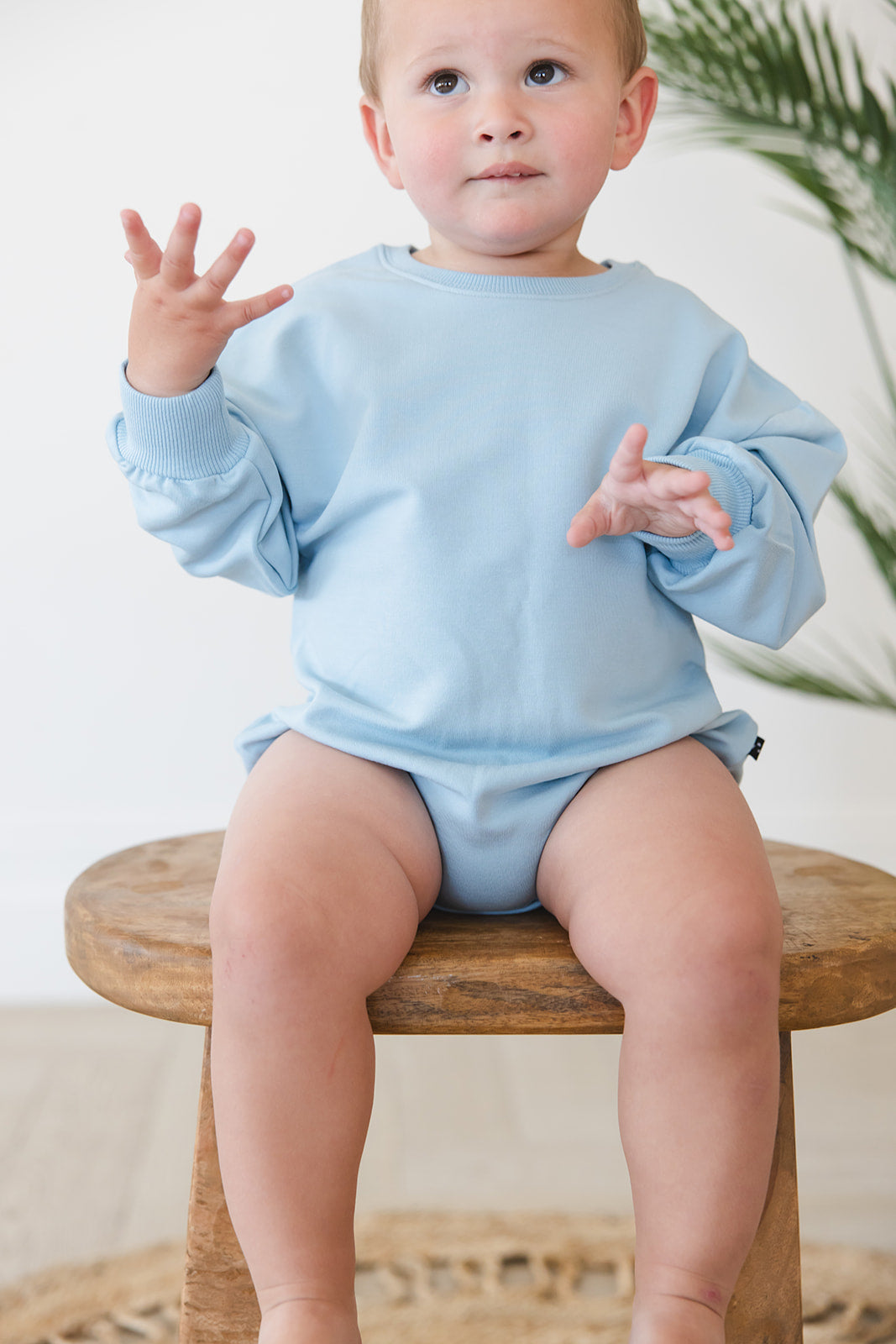 Portorosso Sky - Cloud Terry Bubble Romper — Blush Lotus