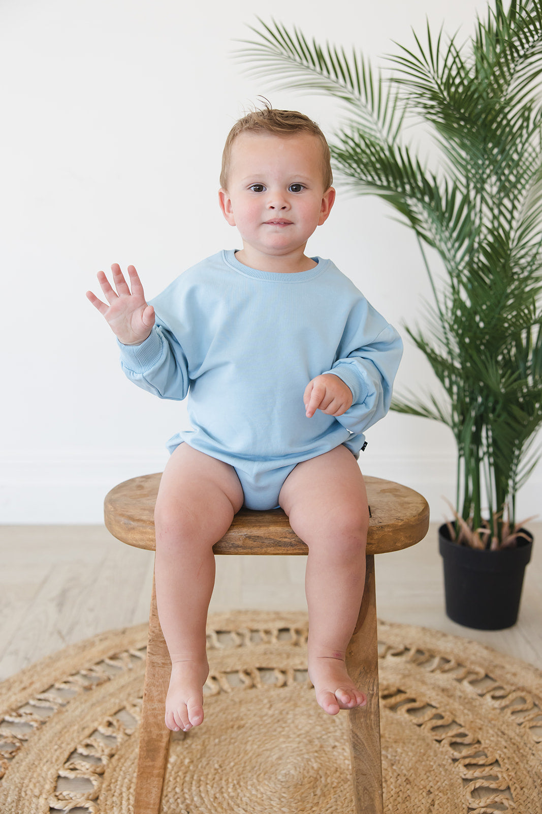Portorosso Sky - Cloud Terry Bubble Romper — Blush Lotus