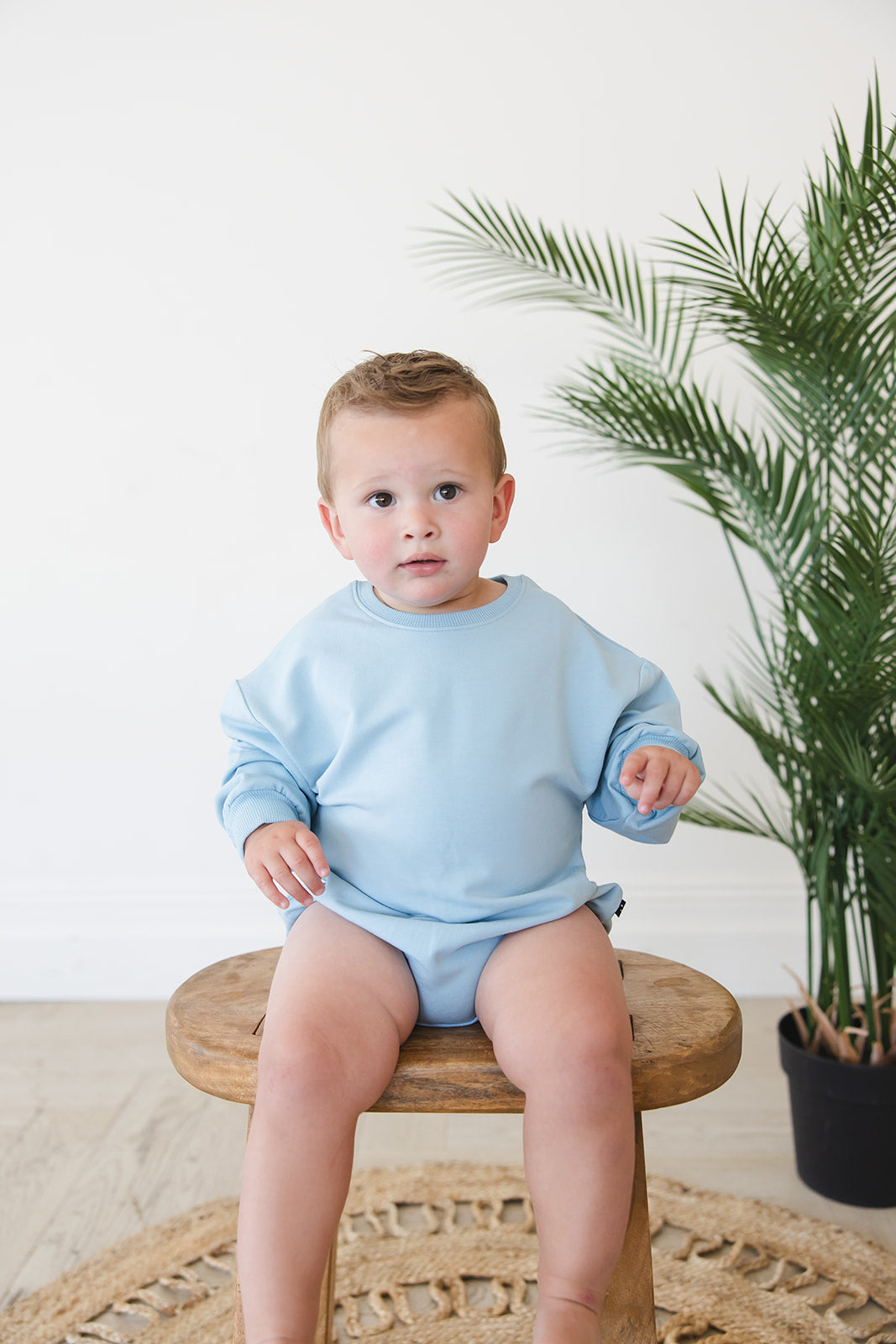 Portorosso Sky - Cloud Terry Bubble Romper — Blush Lotus