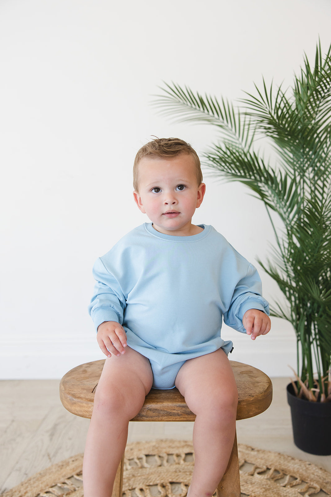 Portorosso Sky - Cloud Terry Bubble Romper — Blush Lotus