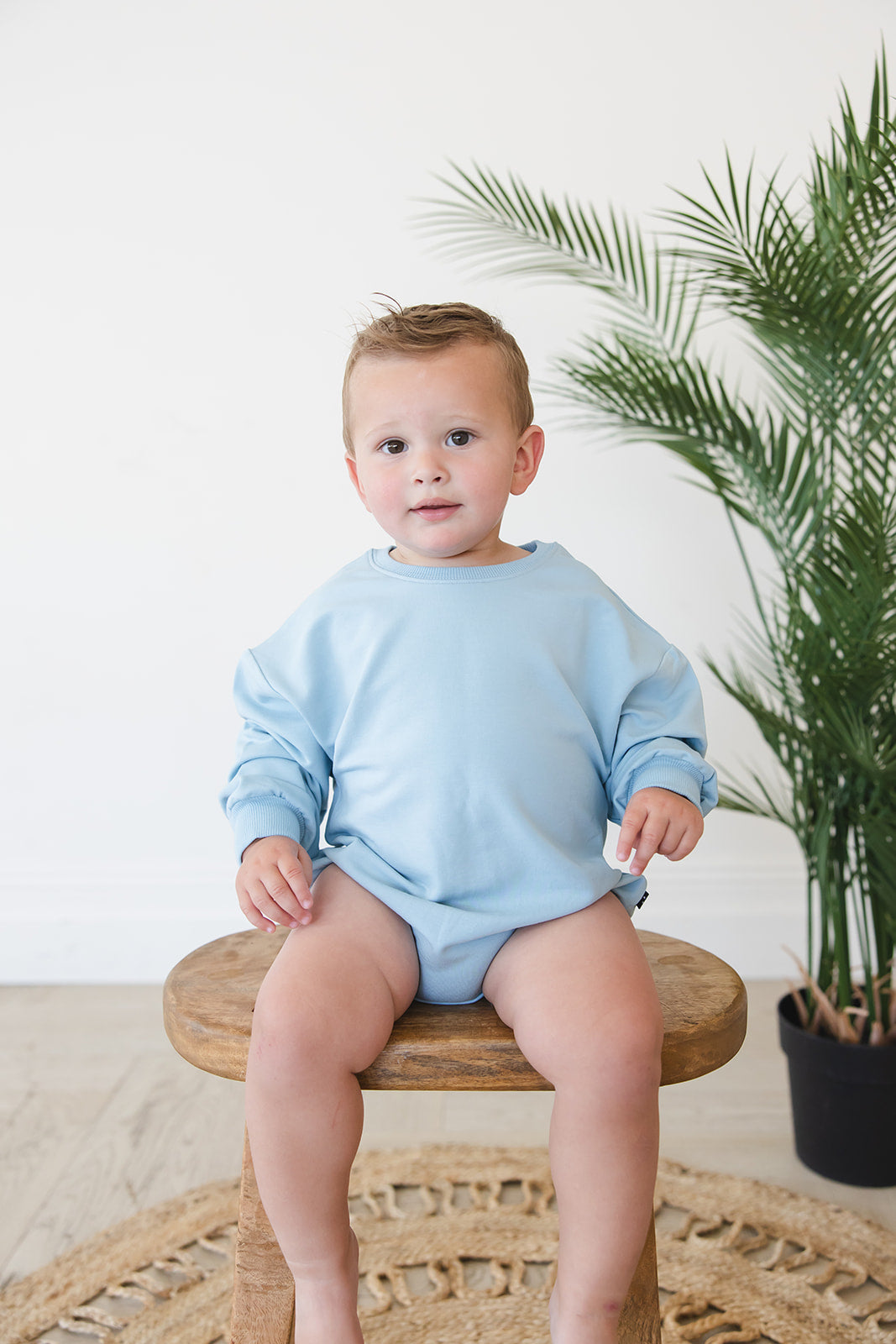 Portorosso Sky - Cloud Terry Bubble Romper — Blush Lotus