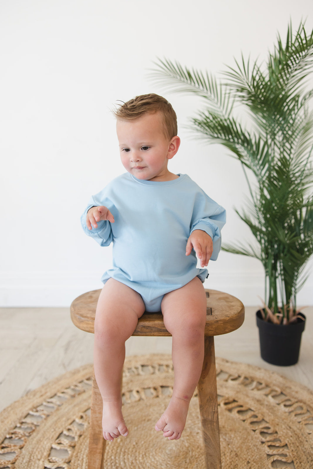 Portorosso Sky - Cloud Terry Bubble Romper — Blush Lotus