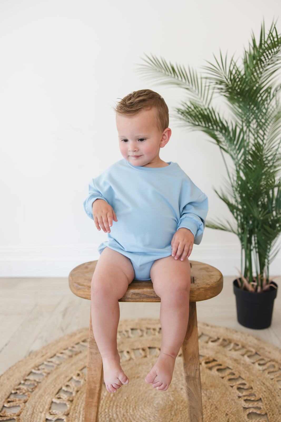 Portorosso Sky - Cloud Terry Bubble Romper — Blush Lotus