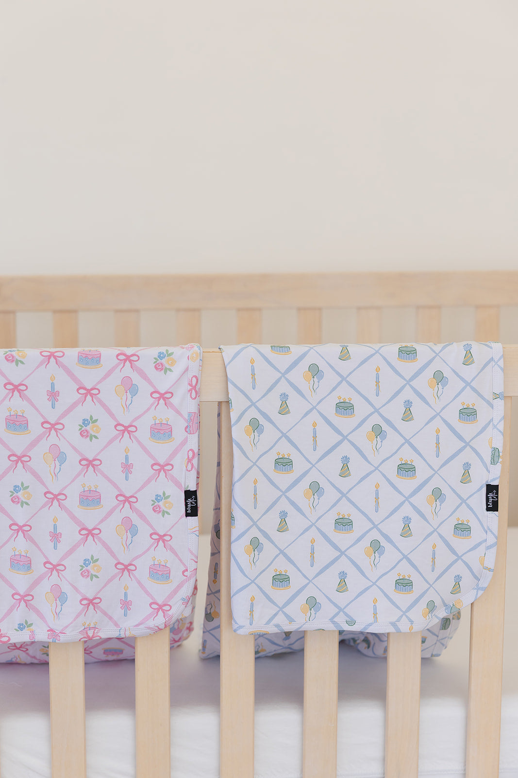 (BLUE) Birthday - Lightweight Blanket — Blush Lotus