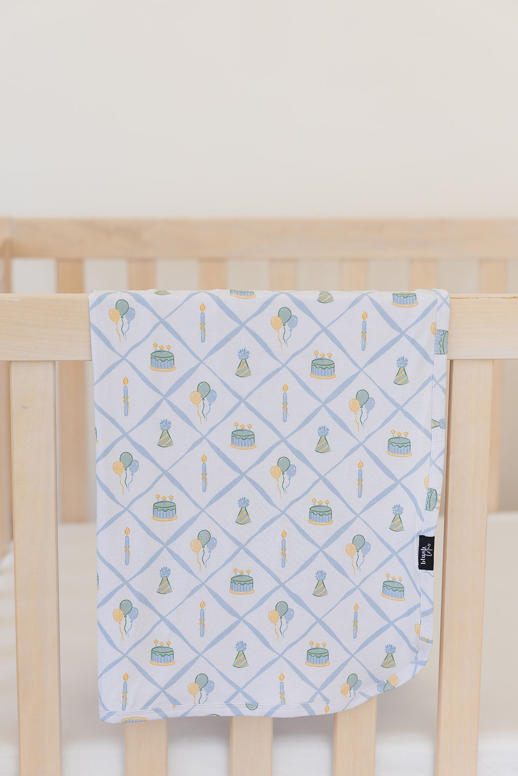 (BLUE) Birthday - Lightweight Blanket — Blush Lotus