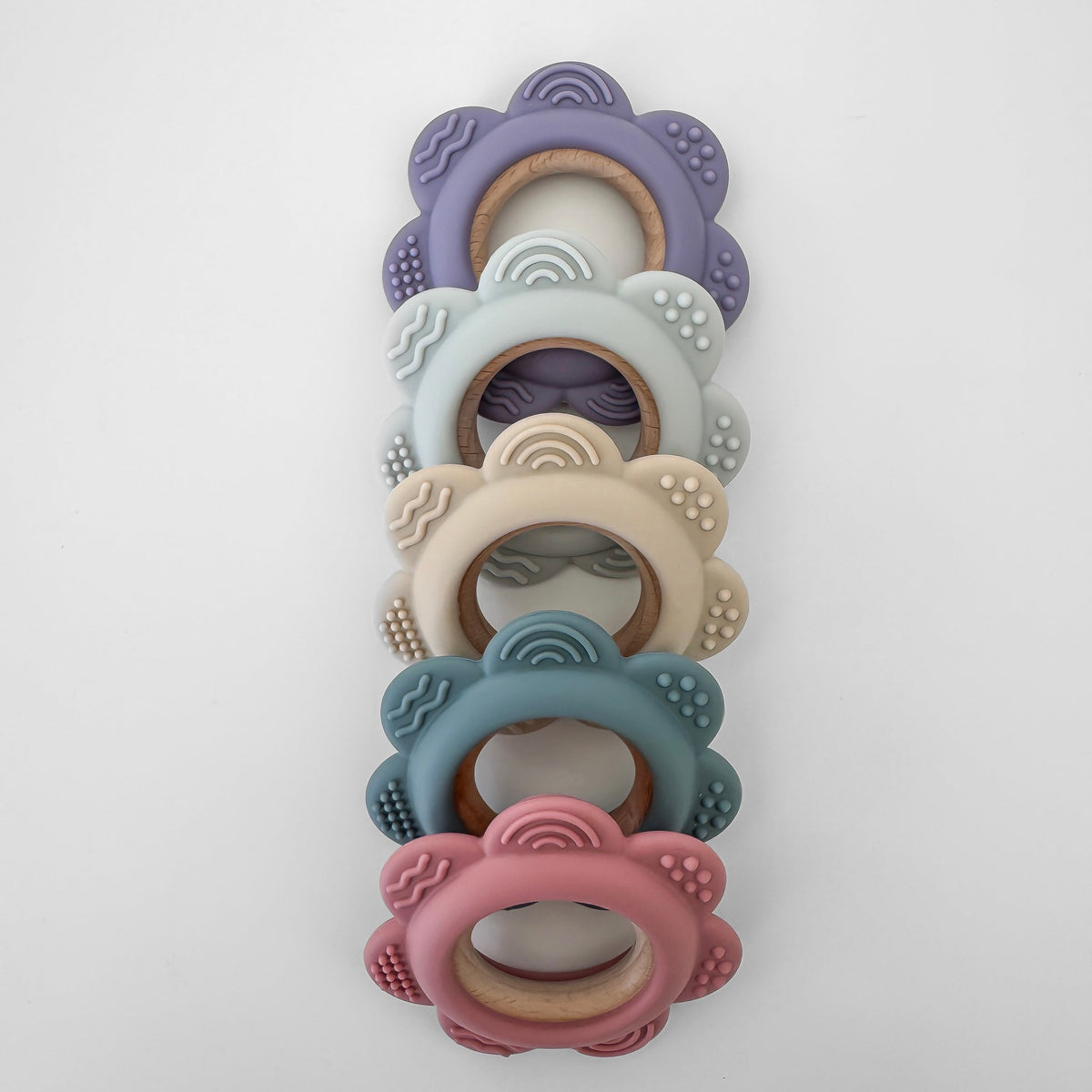 Garden Party Teether Collection - Silicone & Beechwood Flower — Calla and Friends