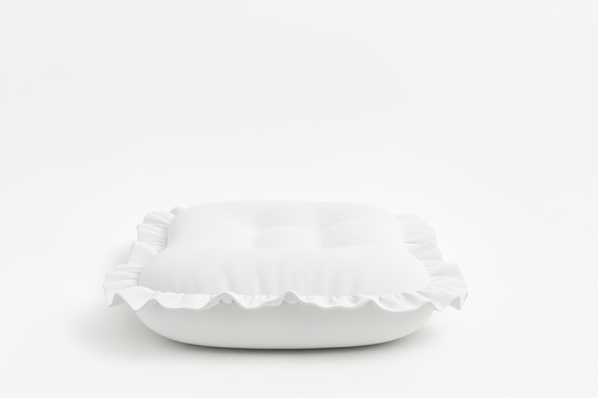 White Ruffle Baby Lounger Cover — Little Mae & Co