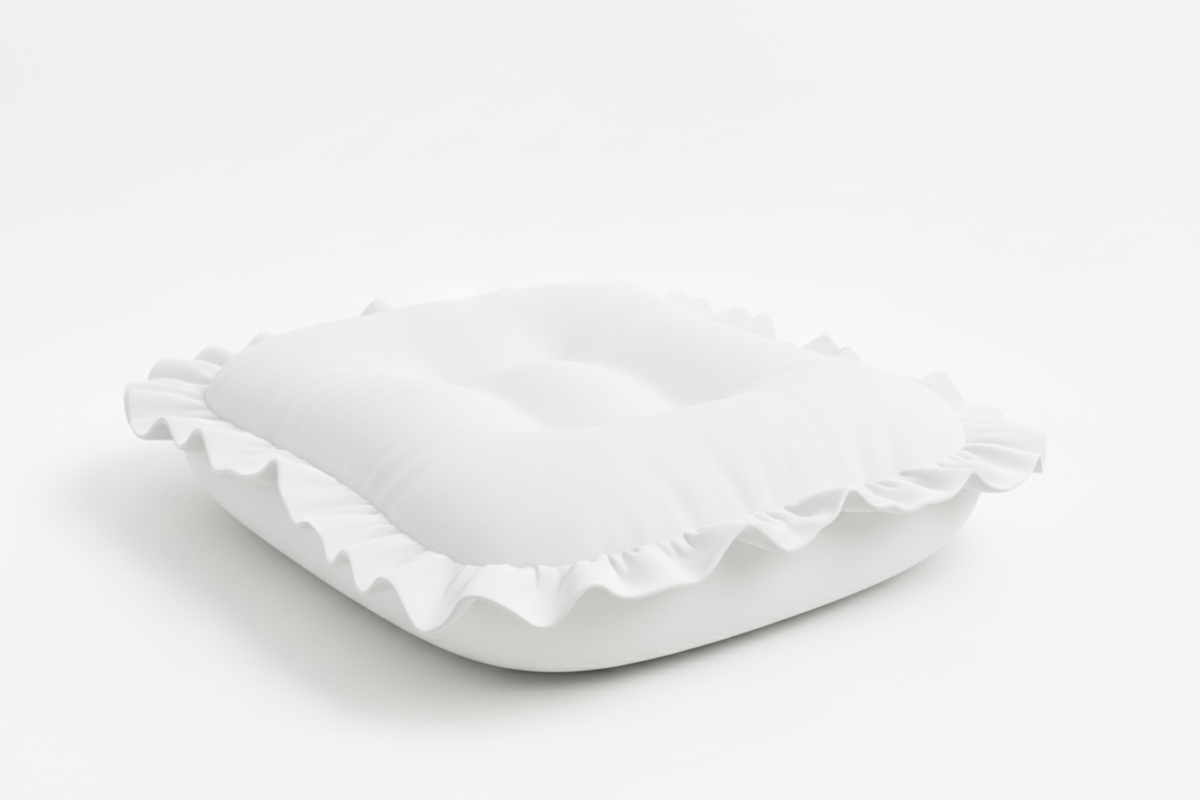 White Ruffle Baby Lounger Cover — Little Mae & Co