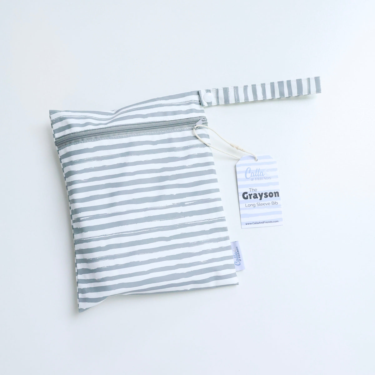 The Grayson Long Sleeve Bib - Brush Stripes — Calla and Friends