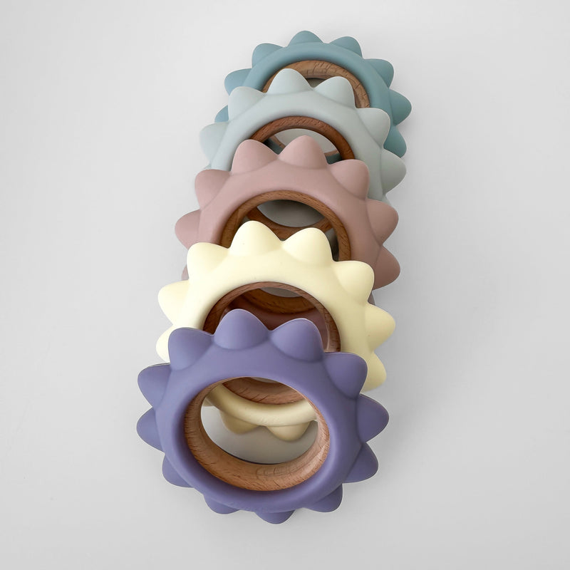 Garden Party Teether Collection - Silicone & Beechwood Sunshine — Calla and Friends