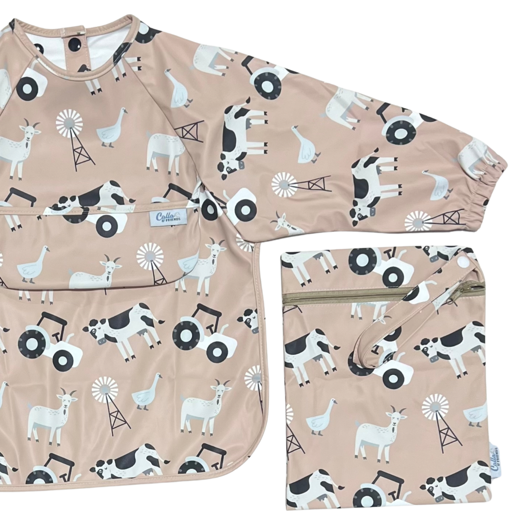 The Grayson Long Sleeve Bib - Farm — Calla and Friends