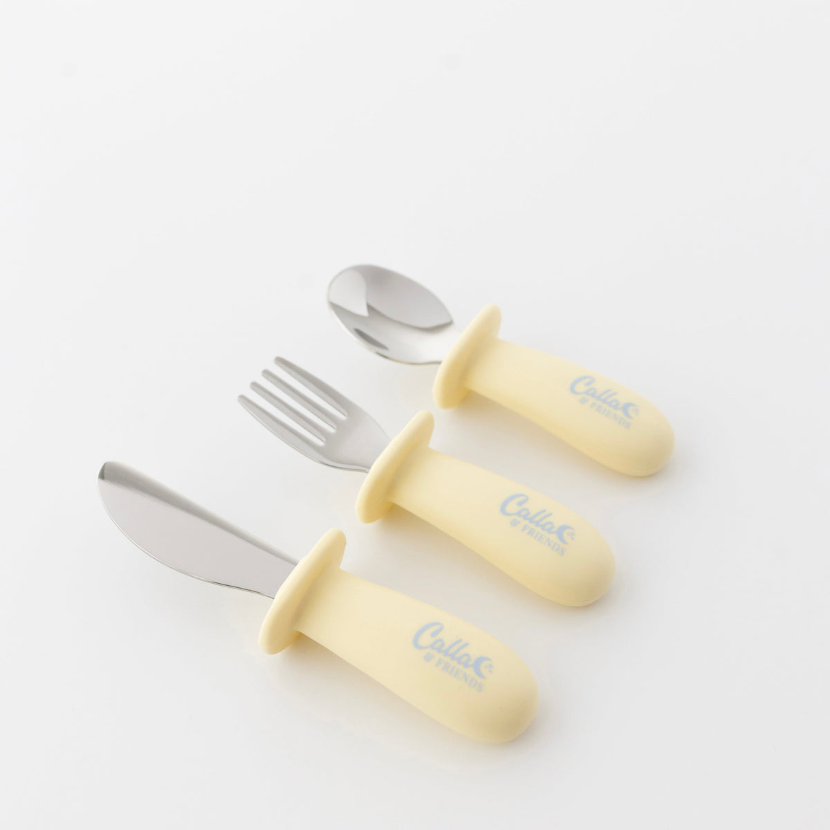 Silicone & Stainless Steel Toddler Utensil Set — Calla and Friends