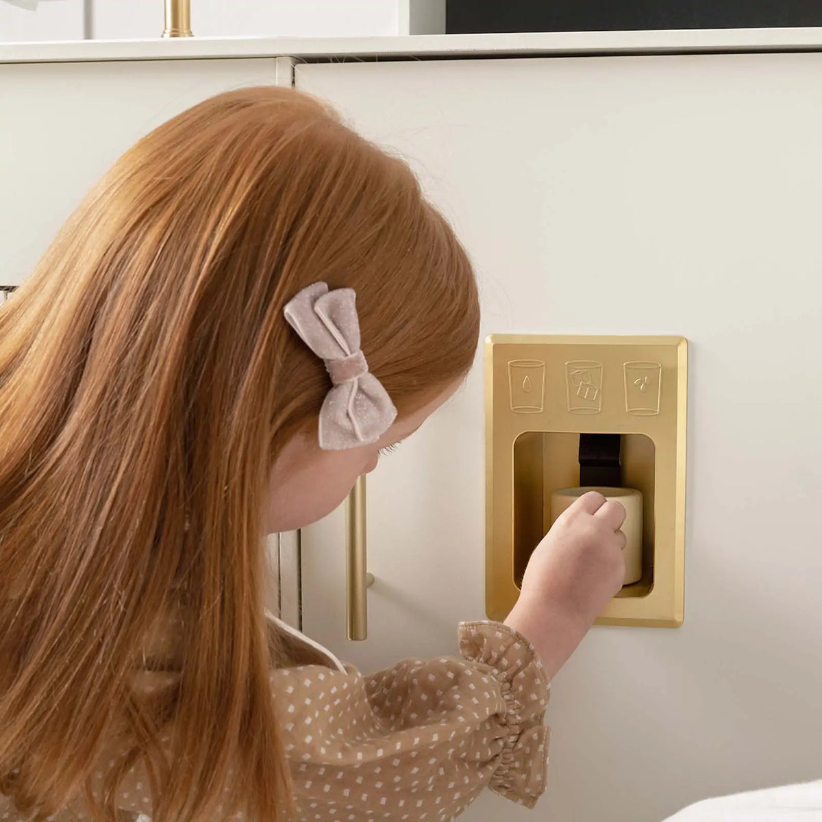 Tiny Land® Play Kitchen with Running Water - Iconic Aqua Kitchen in Cream — Tiny Land