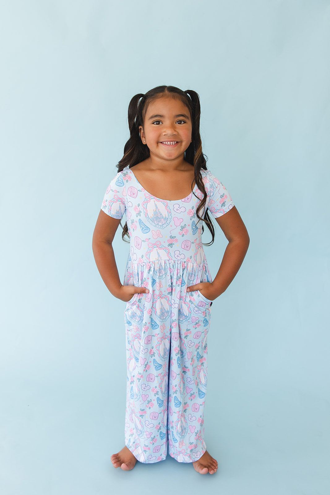 Mirror Magic - Wide-leg Romper — Blush Lotus