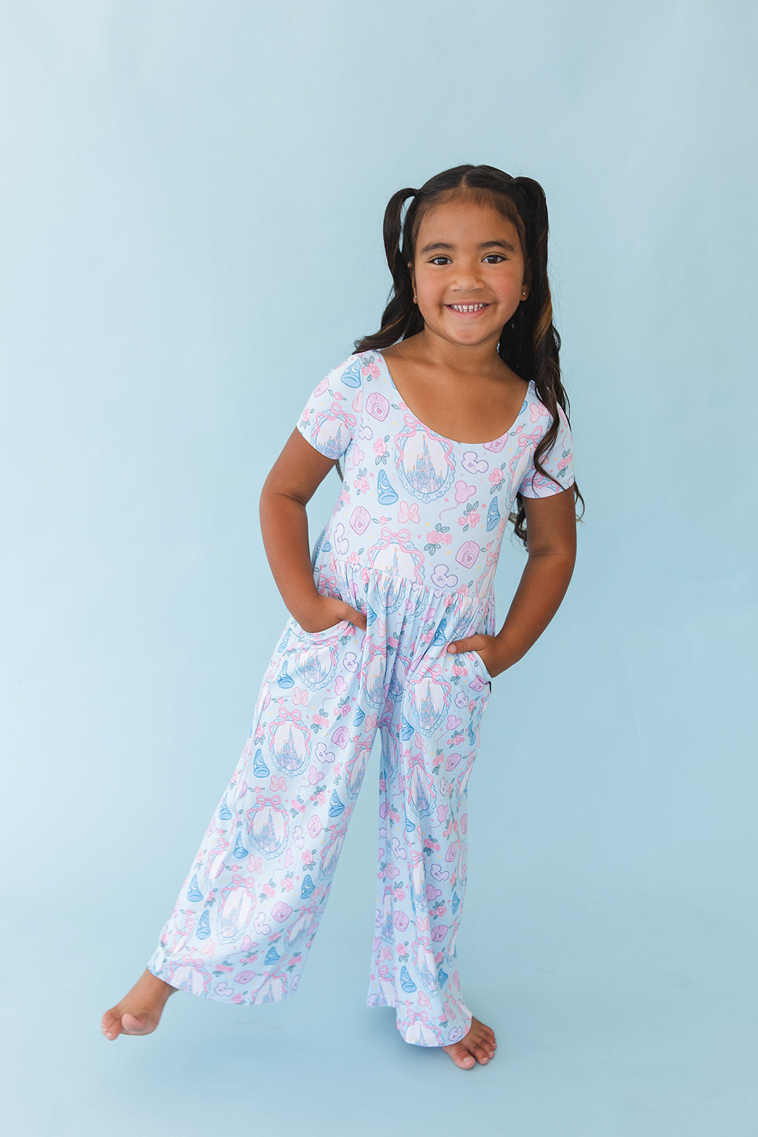 Mirror Magic - Wide-leg Romper — Blush Lotus
