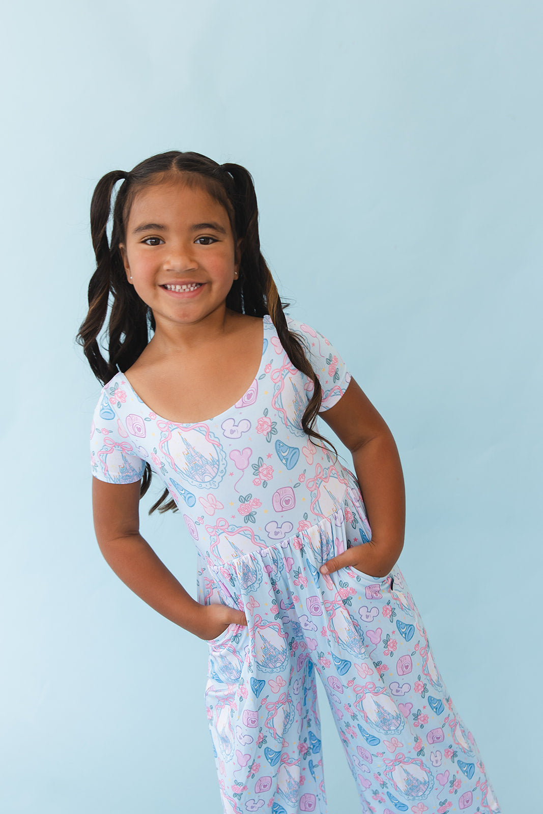 Mirror Magic - Wide-leg Romper — Blush Lotus