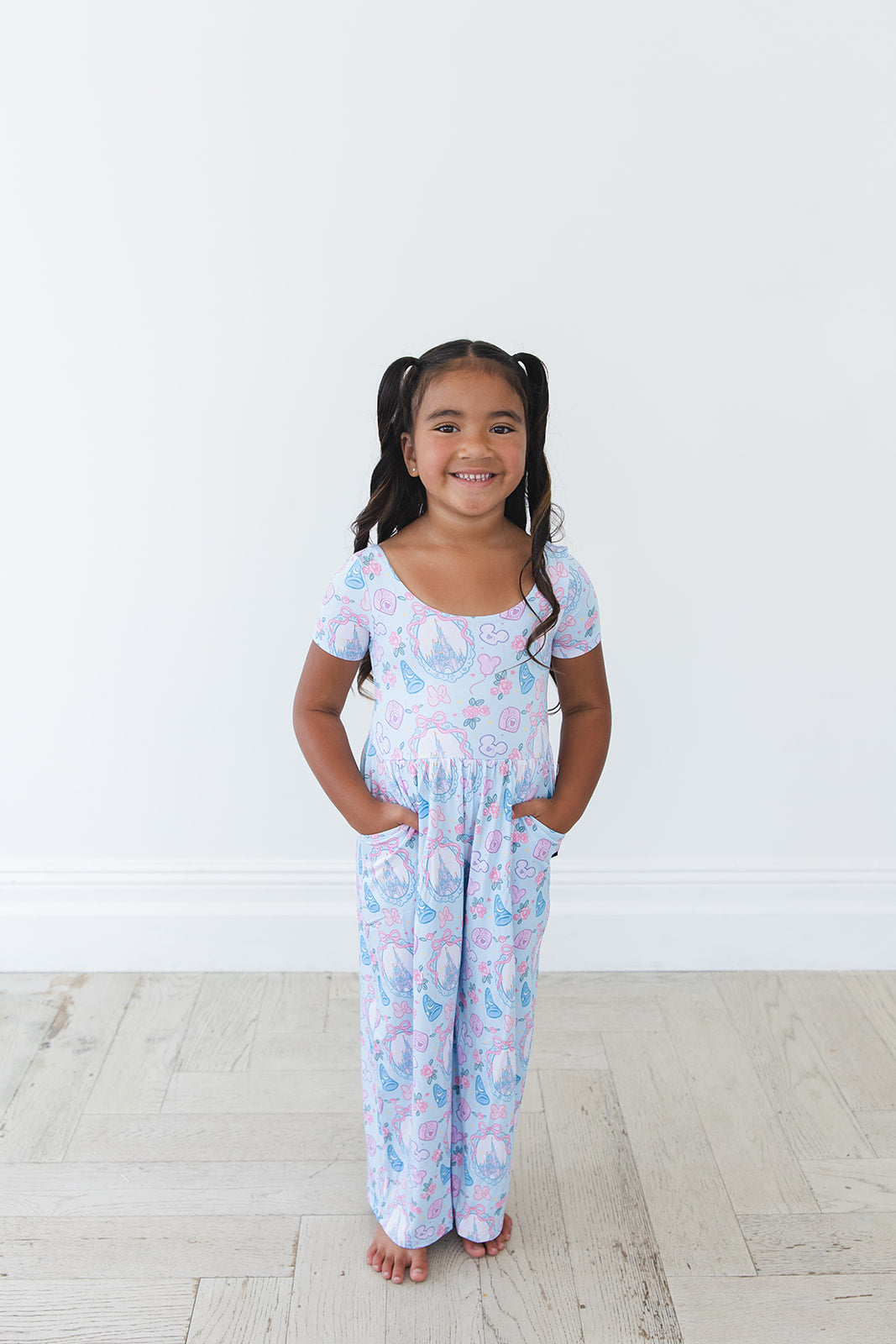 Mirror Magic - Wide-leg Romper — Blush Lotus