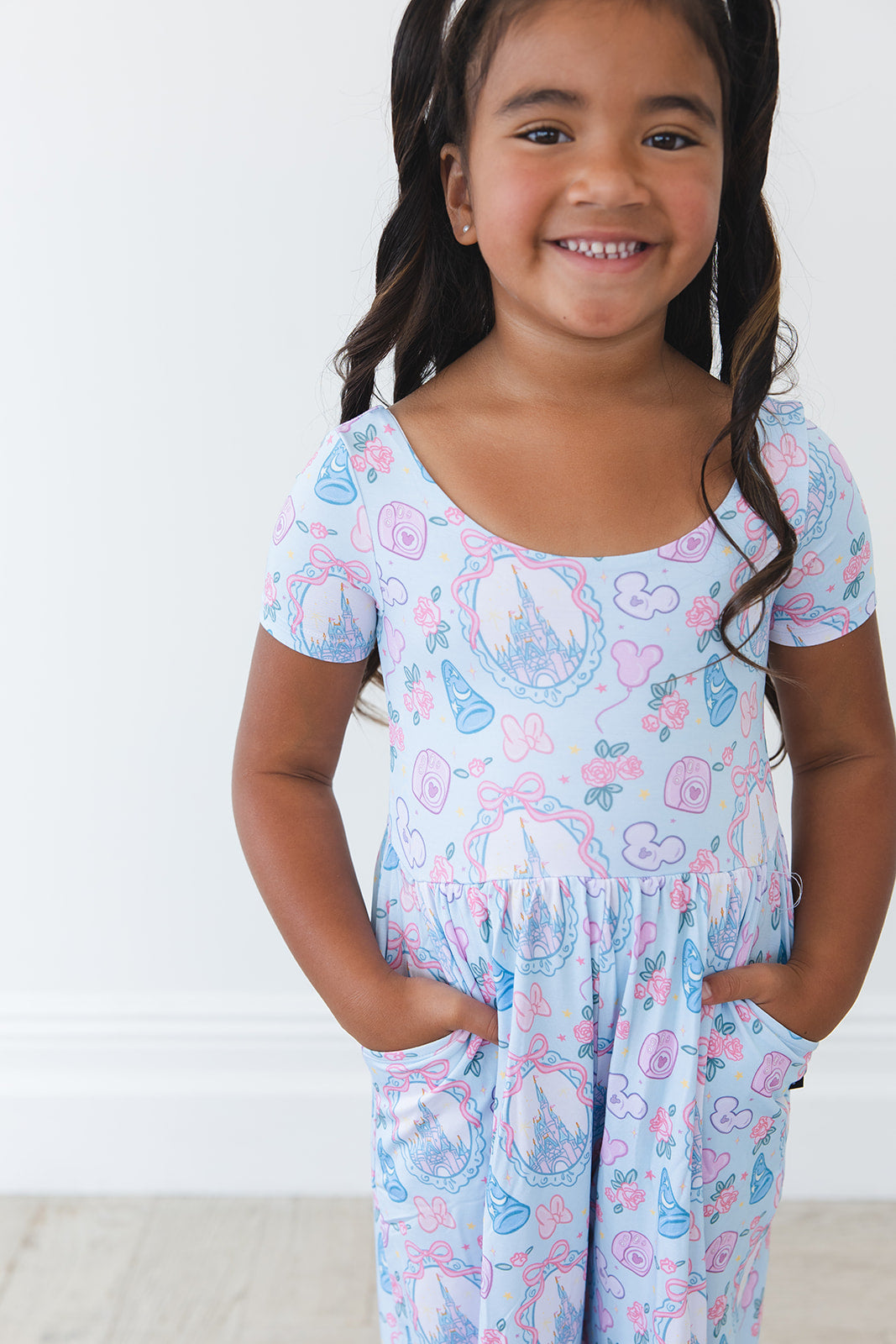 Mirror Magic - Wide-leg Romper — Blush Lotus