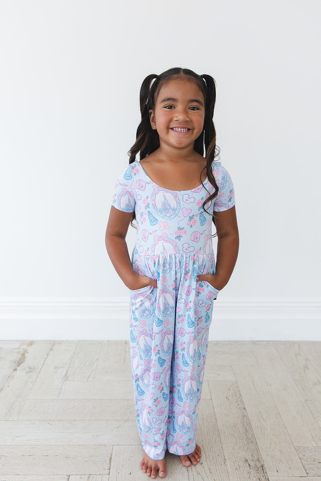 Mirror Magic - Wide-leg Romper — Blush Lotus